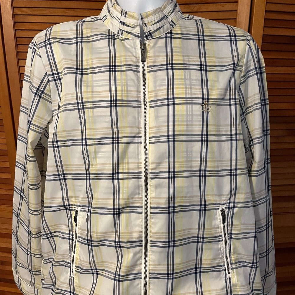PENGUIN MEN'S SZ XL LIGHTWEIGHT PLAID WINDBREAKER/JACKET